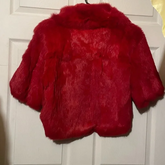 Red Rabbit Fur Jacket - Picture 3 of 10